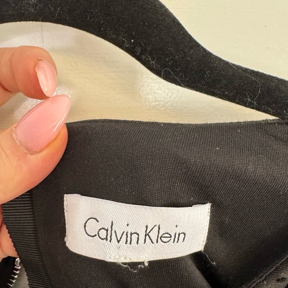 Calvin Klein Black Sheath Dress for Cocktail Night Out Sleeveless Crew Neck - Picture 5 of 7